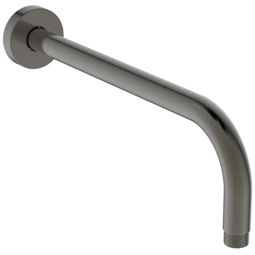 Wandanschluss von Ideal Standard in einem schlichten Design. Der Halter hat eine gebogene Form und einen gewundenen Anschluss für sanitäre Anwendungen.